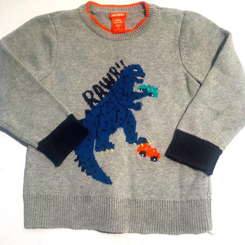 Joe Fresh Dinosaur Sweater size 4